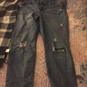 Gap jean leggings sz18 & plush scarf